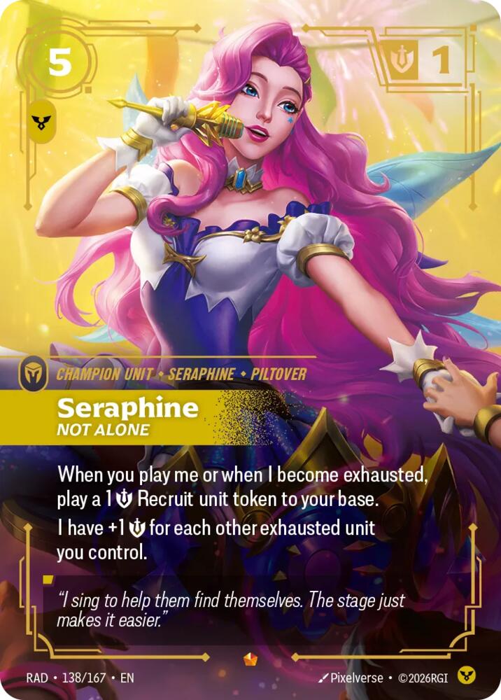 Seraphine - Not Alone 138/167 (Radiance) - Foil