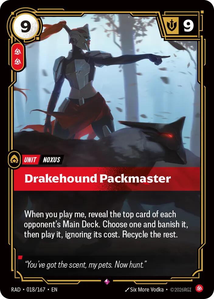 Drakehound Packmaster 018/167 (Radiance) - Foil