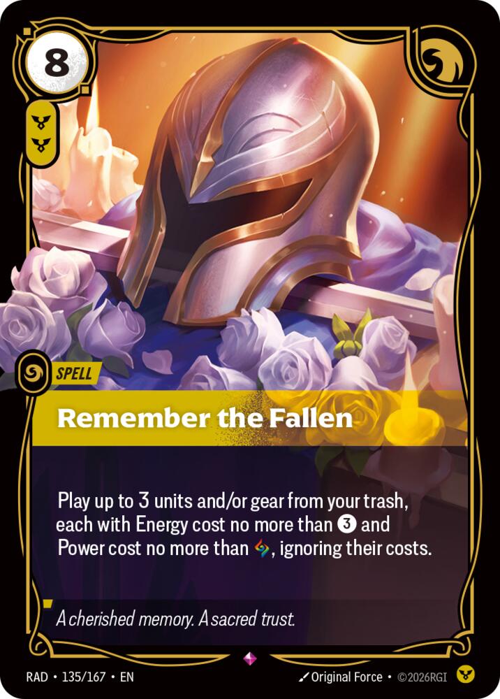 Remember the Fallen 135/167 (Radiance) - Foil