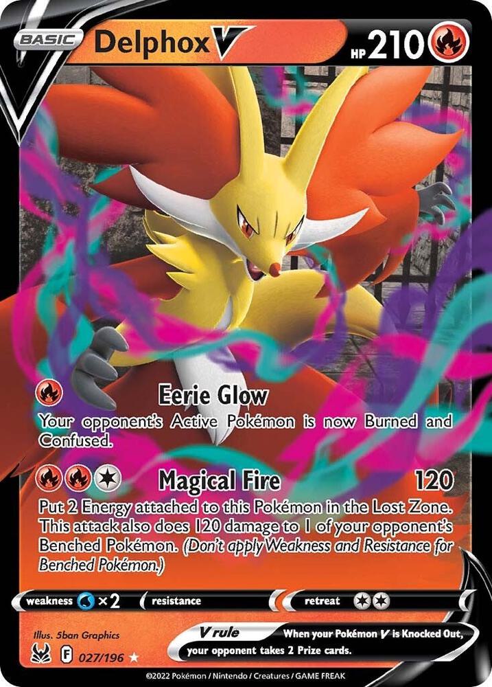 Delphox V 027/196 (SWSH11: Lost Origin) - Holofoil