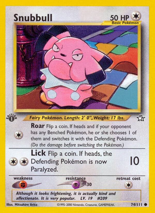 Snubbull 074/111 (Neo Genesis) - 1st Edition