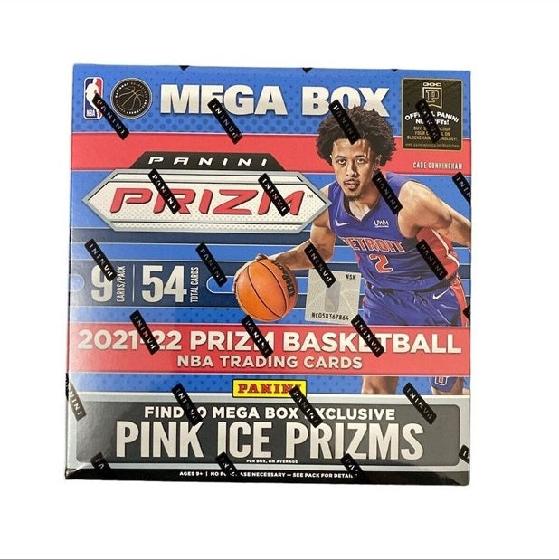 NBA 2021-22 Panini Prizm Basketball Mega Box (54 Card - Pink Ice Prizms!)