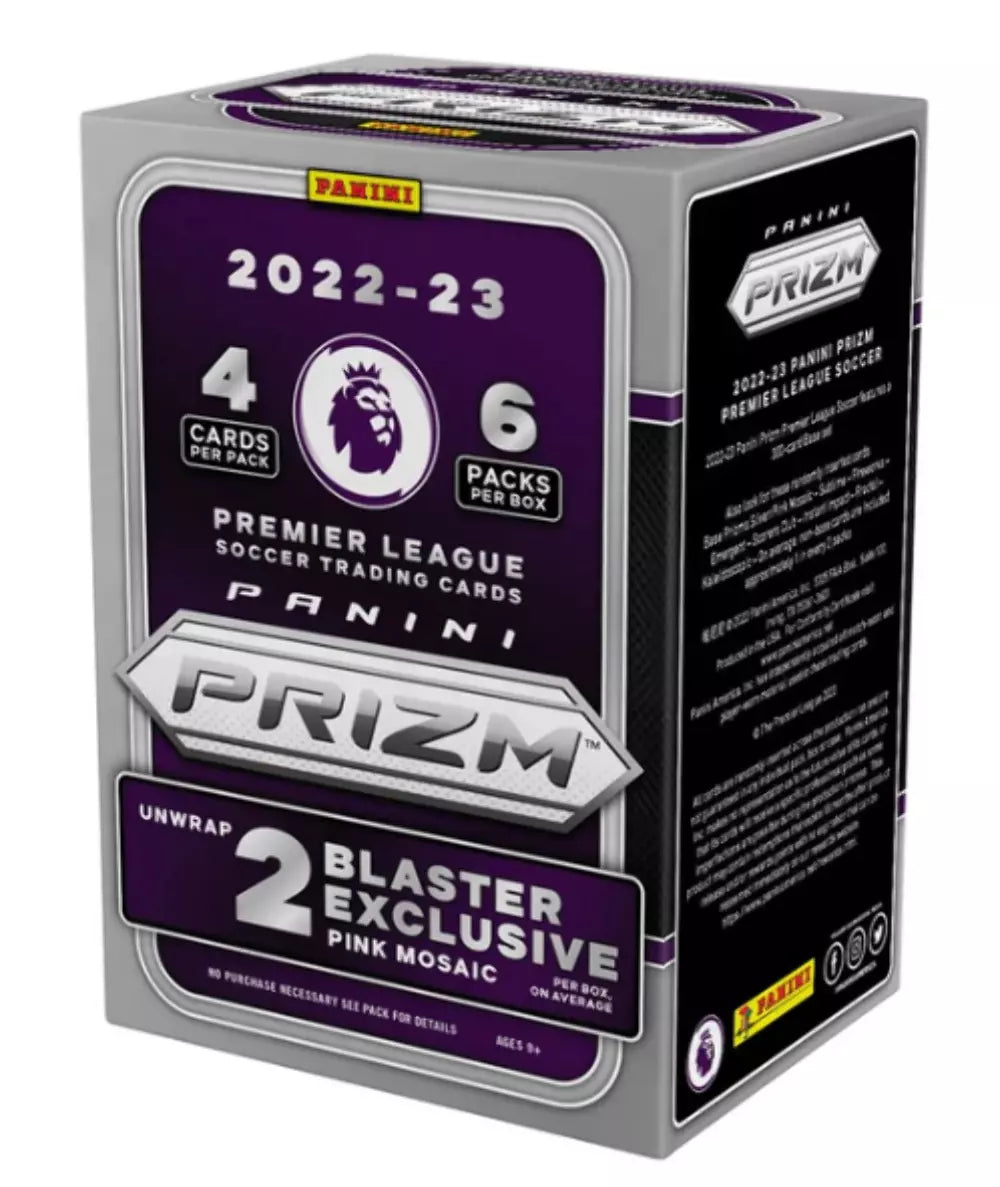 2022/23 Panini Prizm Premier League EPL Soccer 6-Pack Blaster Box (Pink Mosaic Prizms!)
