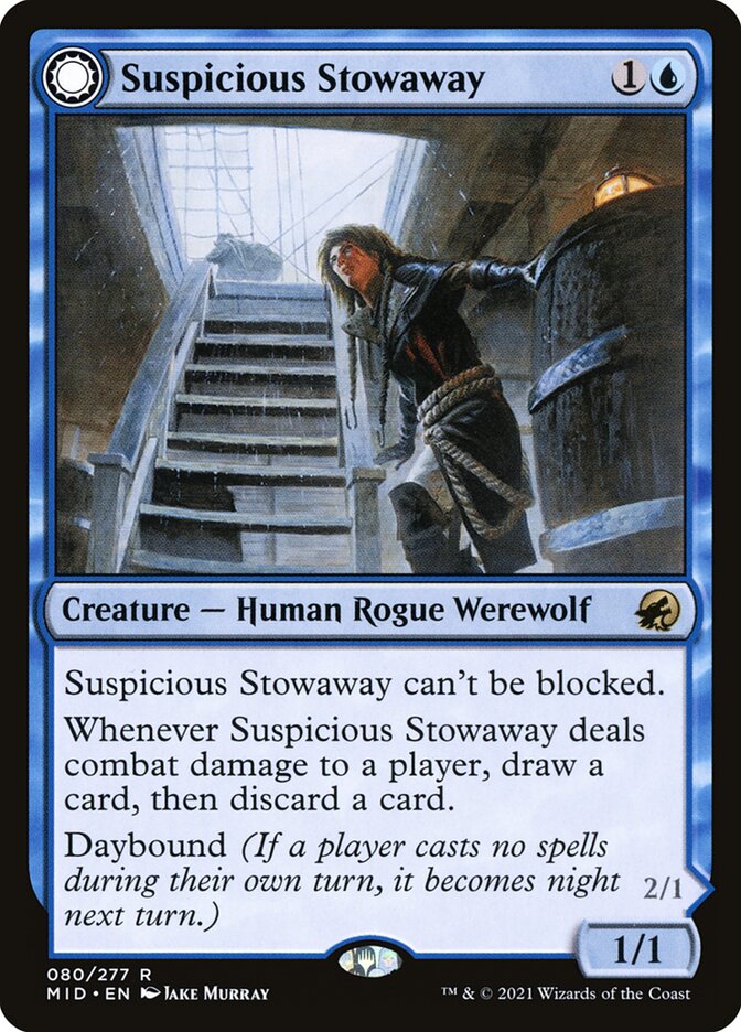 Suspicious Stowaway // Seafaring Werewolf 80/277 (Innistrad: Midnight Hunt)