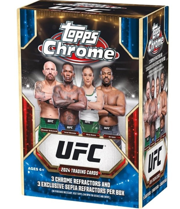 UFC - 2024 Topps Chrome UFC 6-Pack Blaster Box Factory Sealed