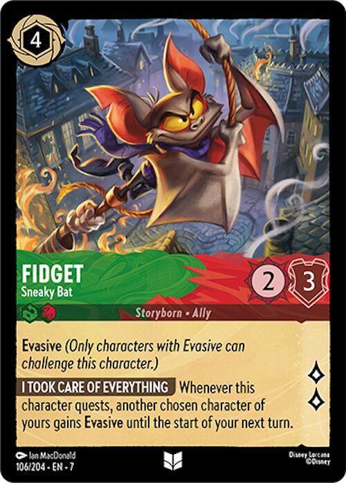 Fidget, Sneaky Bat 106/204 (Archazia's Island)
