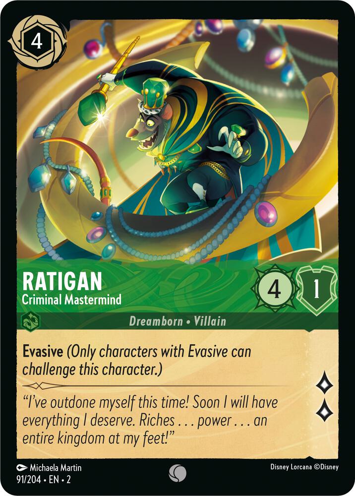 Ratigan, Criminal Mastermind 91/204 (Rise of the Floodborn) - Cold Foil