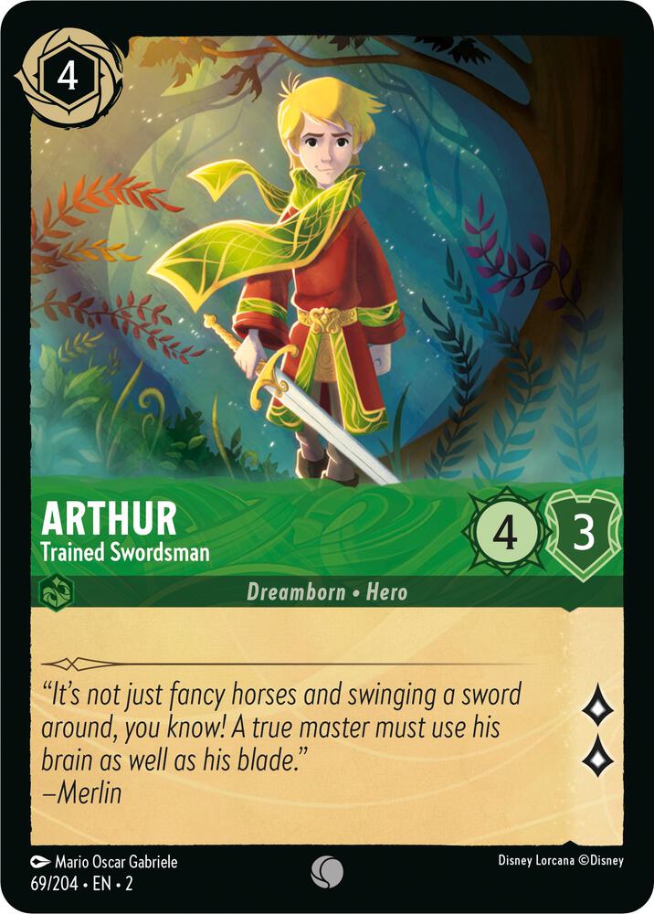 Arthur, Trained Swordsman 69/204 (Rise of the Floodborn) - Cold Foil