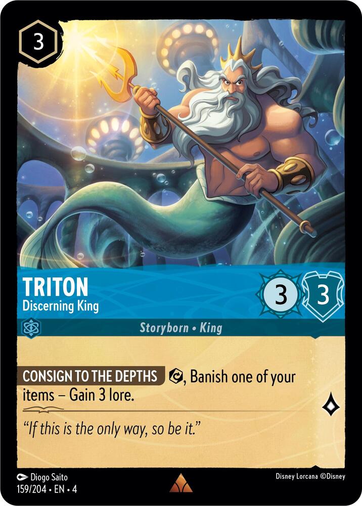 Triton, Discerning King 159/204 (Ursula's Return) - Cold Foil