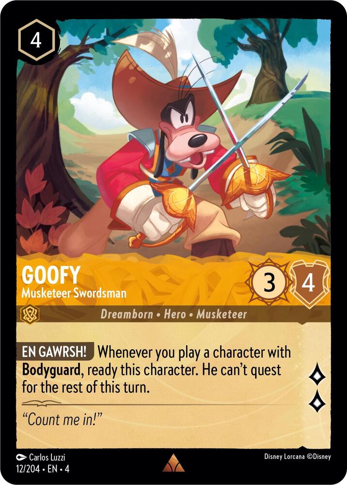 Goofy, Musketeer Swordsman 12/204 (Ursula's Return)