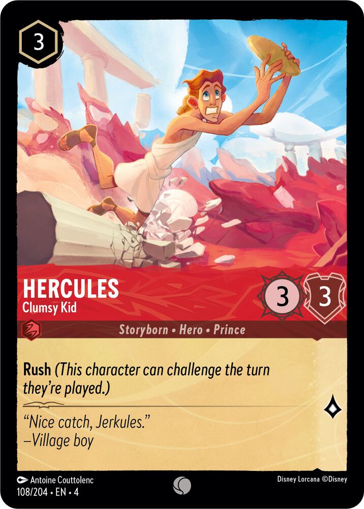 Hercules, Clumsy Kid 108/204 (Ursula's Return) - Cold Foil