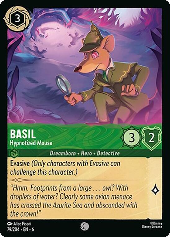 Basil, Hypnotized Mouse 79/204 (Azurite Sea) - Cold Foil