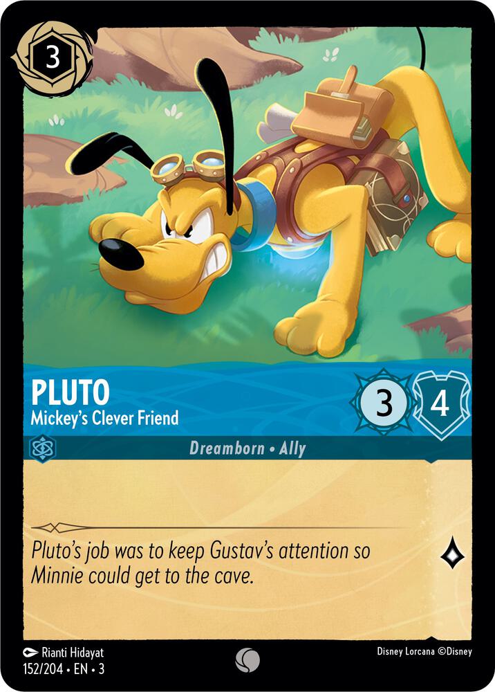 Pluto, Mickey's Clever Friend 152/204 (Into the Inklands) - Cold Foil