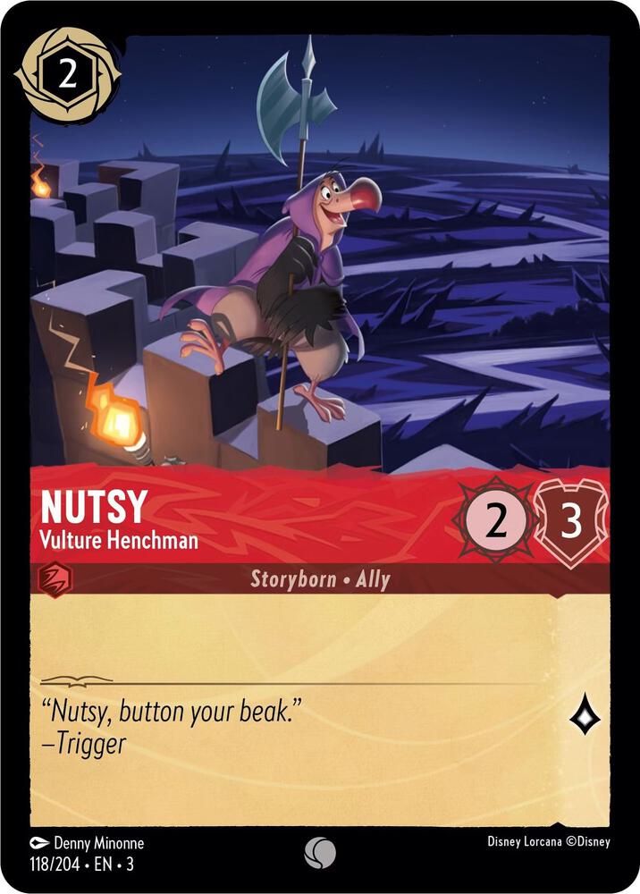 Nutsy, Vulture Henchman 118/204 (Into the Inklands) - Cold Foil