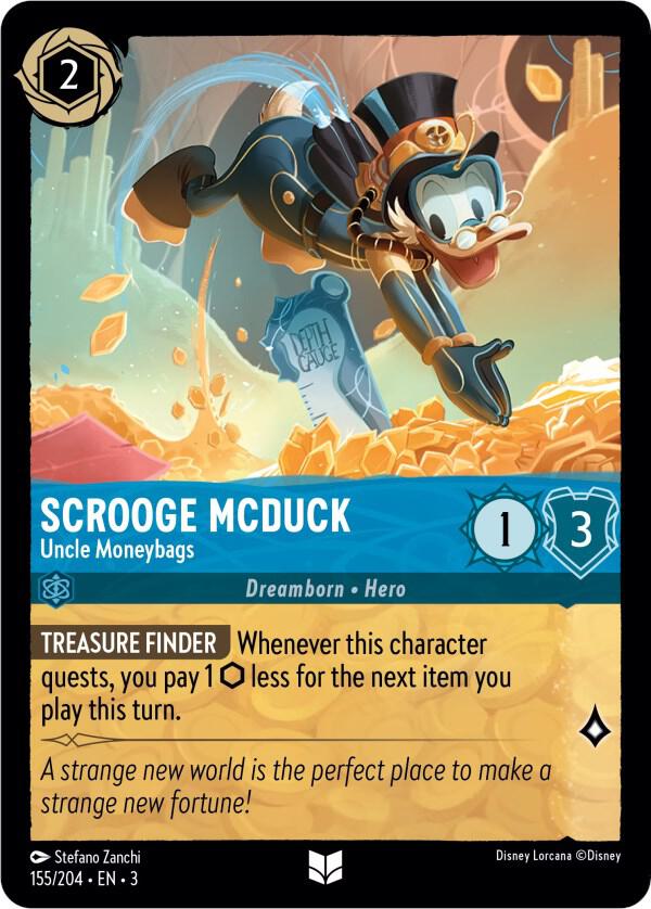 Scrooge McDuck, Uncle Moneybags 155/204 (Into the Inklands) - Cold Foil