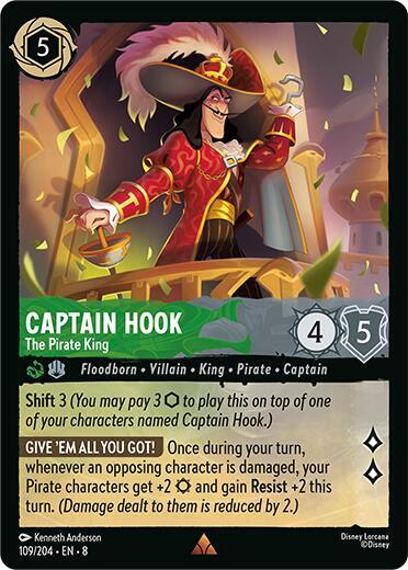 Captain Hook, The Pirate King 109/204 (Reign of Jafar) - Cold Foil