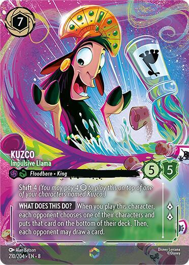 Kuzco, Impulsive Llama Enchanted 210/204 (Reign of Jafar) - Holofoil