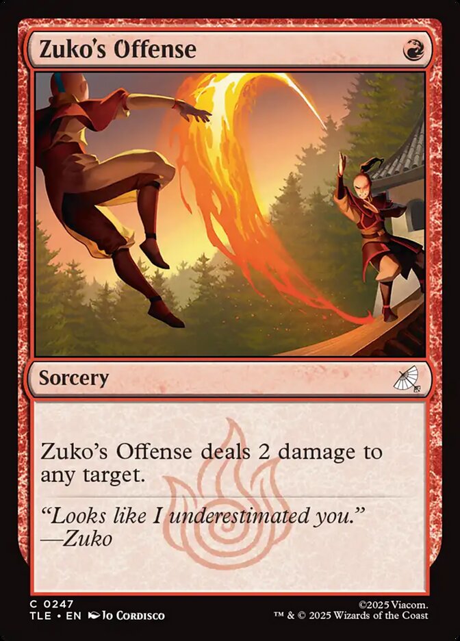 Zuko's Offense 247 (Avatar: The Last Airbender: Eternal-Legal) - Foil