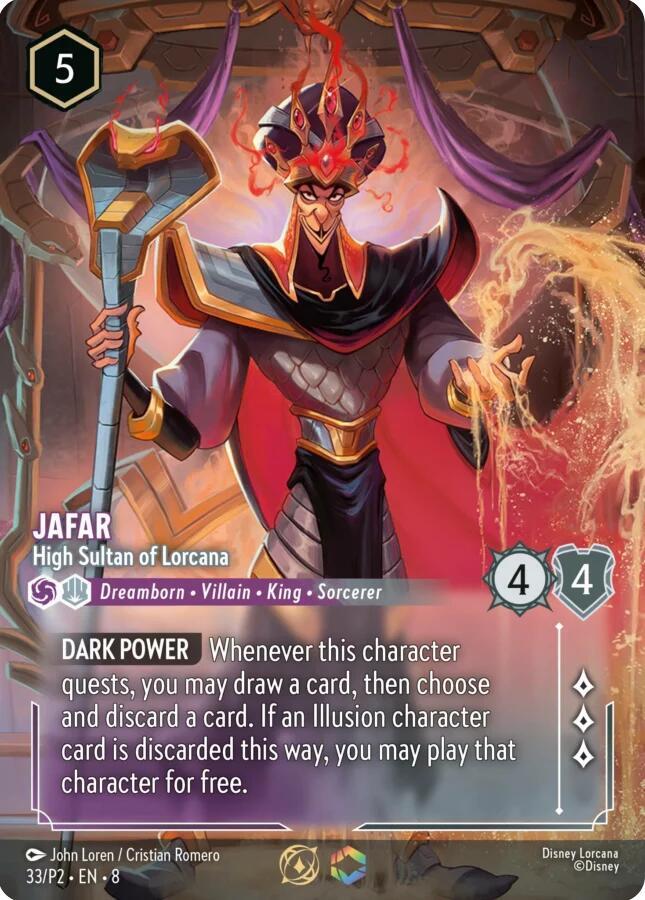 Jafar, High Sultan of Lorcana Store Championship 33 (Disney Lorcana Promo Cards) - Cold Foil