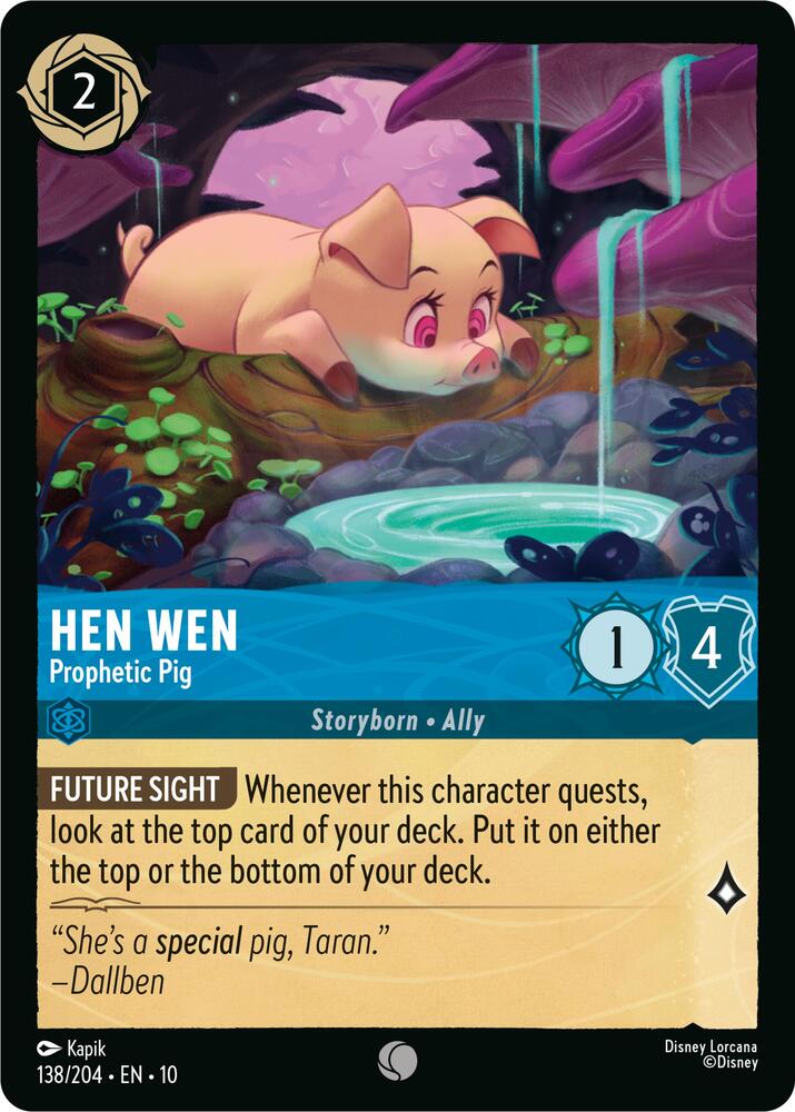 Hen Wen, Prophetic Pig 138/204 (Whispers in the Well) - Cold Foil
