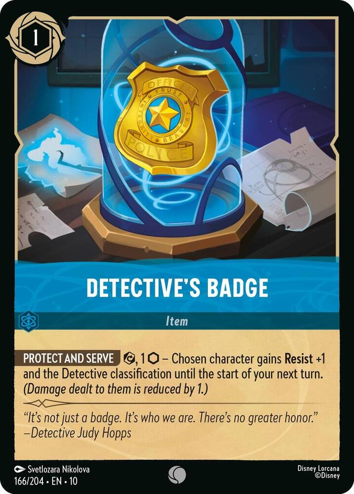 Detective's Badge 166/204 (Whispers in the Well) - Cold Foil