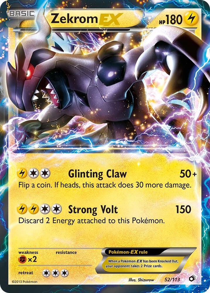 Zekrom EX 52/113 (Legendary Treasures) - Holofoil