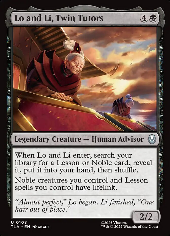 Lo and Li, Twin Tutors 108/286 (Avatar: The Last Airbender) - Foil