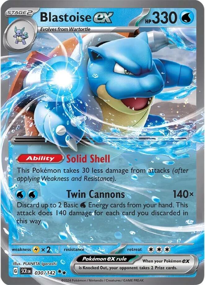 Blastoise ex 030/142 (SV07: Stellar Crown) - Holofoil