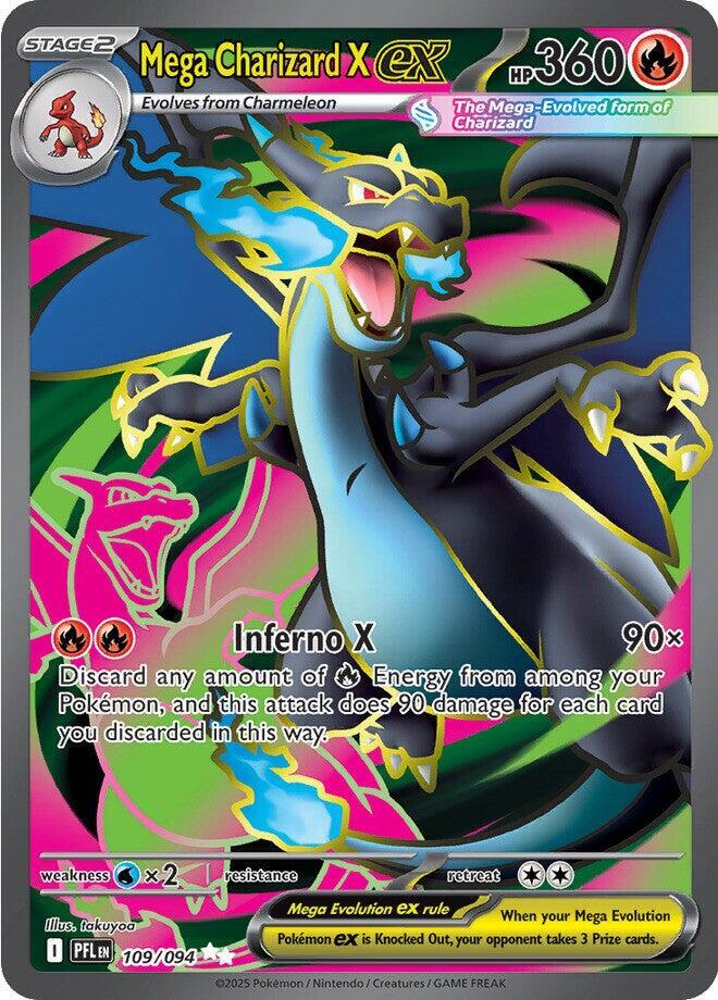 Mega Charizard X ex 109/094 (ME02: Phantasmal Flames) - Holofoil