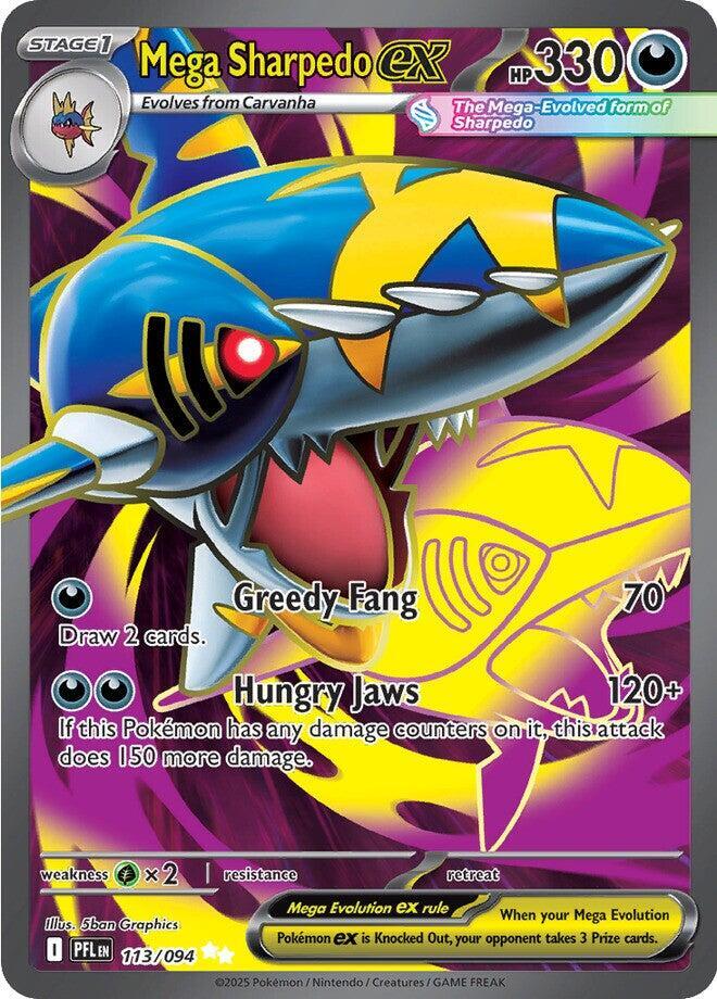 Mega Sharpedo ex 113/094 (ME02: Phantasmal Flames) - Holofoil