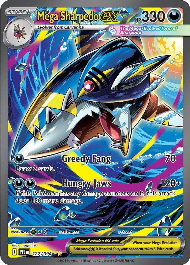 Mega Sharpedo ex 127/094 (ME02: Phantasmal Flames) - Holofoil
