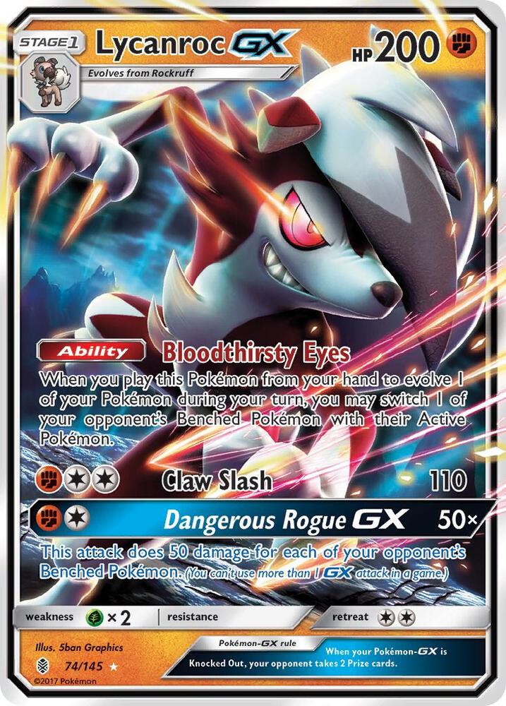 Lycanroc GX 74/145 (SM - Guardians Rising) - Holofoil
