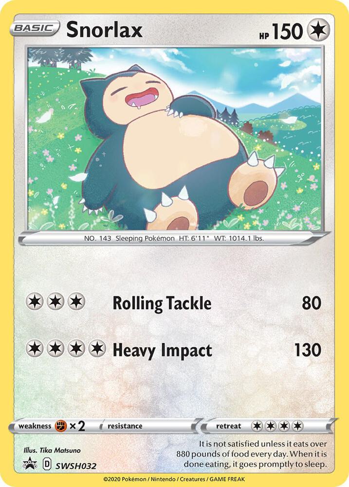 Snorlax SWSH032 (SWSH: Sword & Shield Promo Cards) - Holofoil