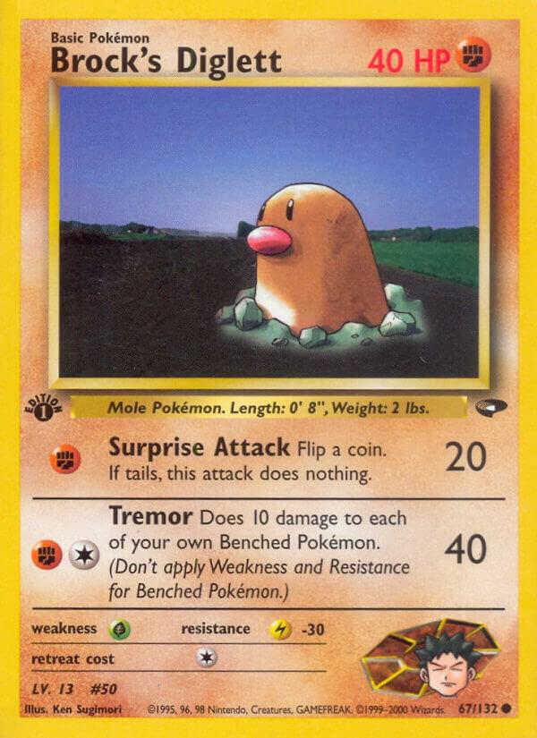 Brock's Diglett 067/132 (Gym Challenge) - 1st Edition