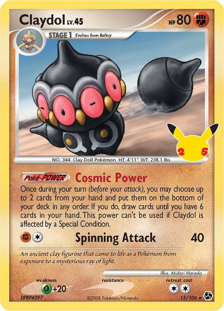 Claydol 15/106 (Celebrations: Classic Collection) - Holofoil