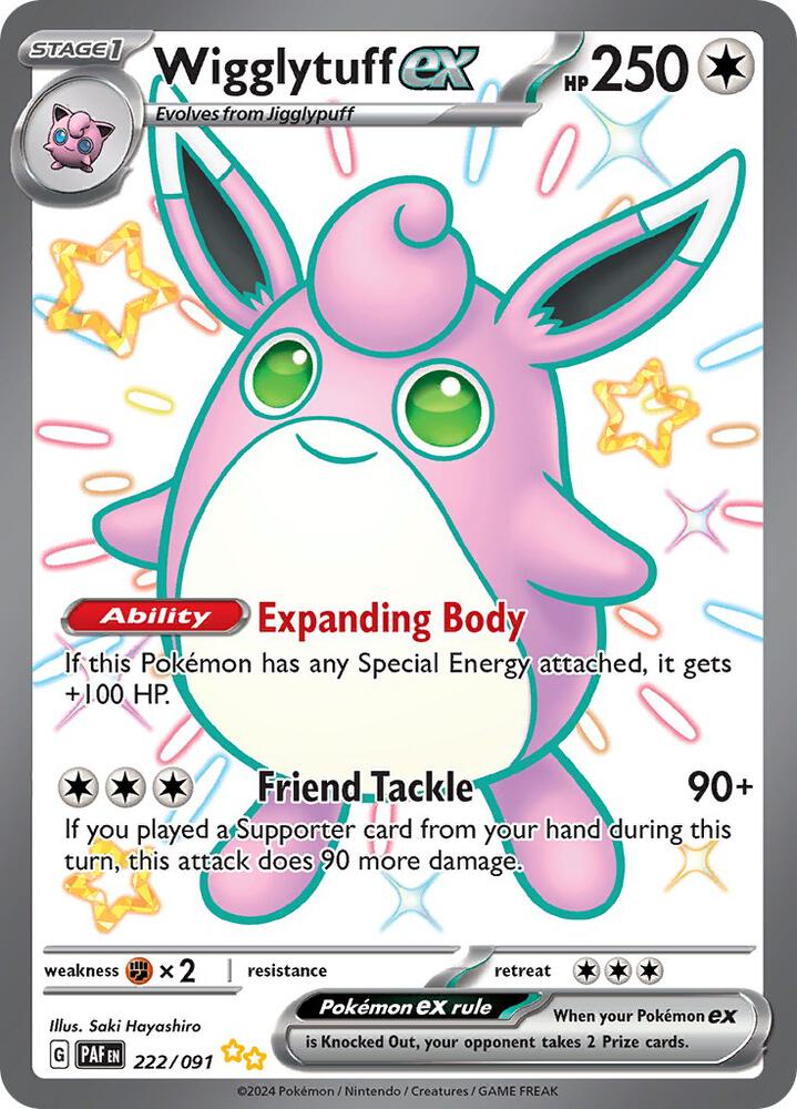 Wigglytuff ex 222/091 (SV: Paldean Fates) - Holofoil