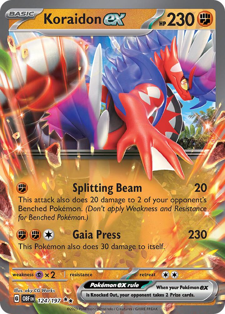 Koraidon ex 124/197 (SV03: Obsidian Flames) - Holofoil
