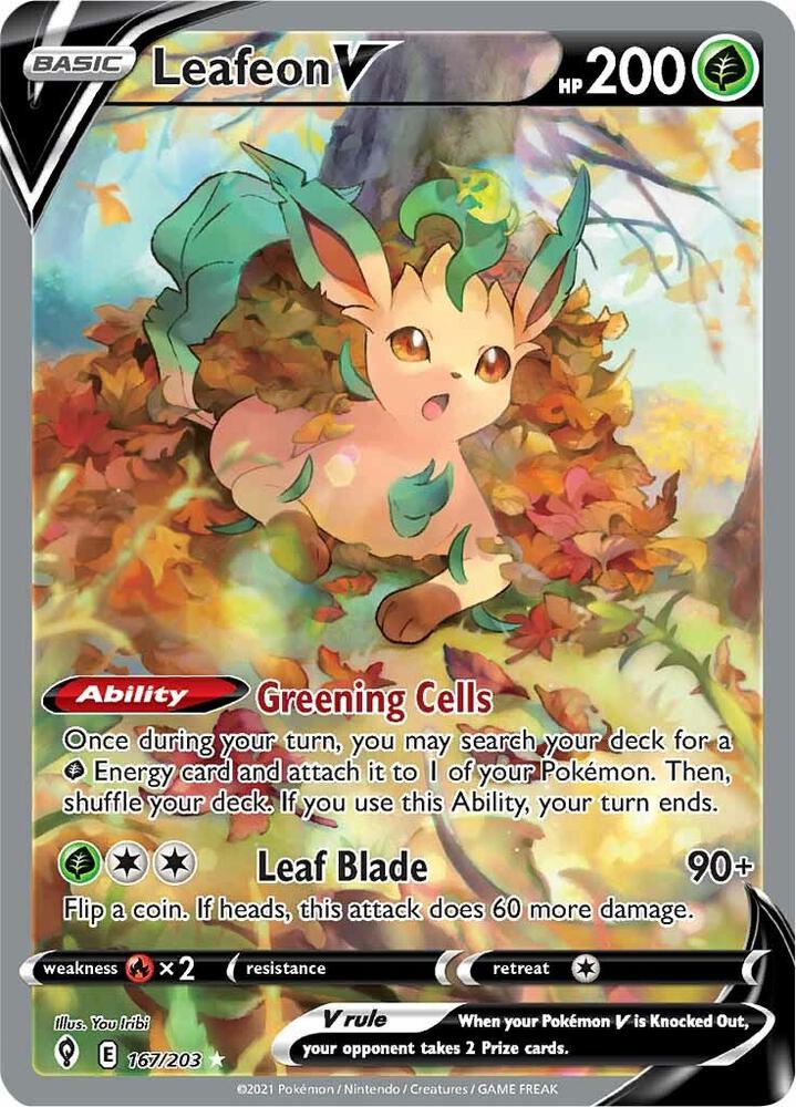 Leafeon V 167/203 (SWSH07: Evolving Skies) - Holofoil