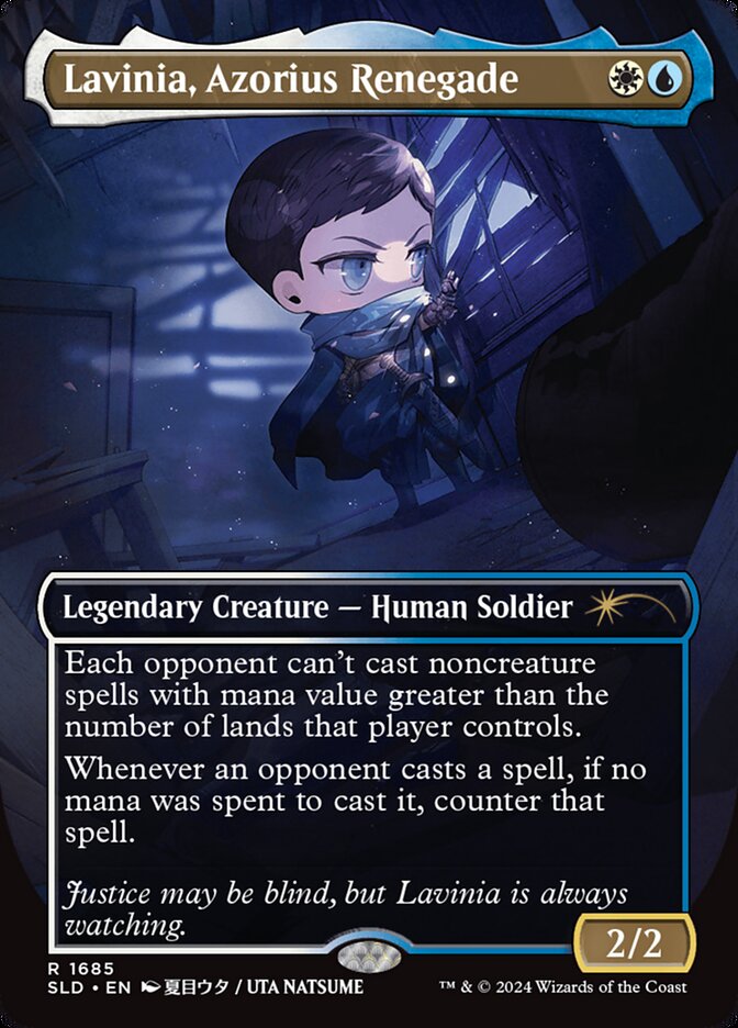 Lavinia, Azorius Renegade 1685 (Secret Lair Drop Series) - Borderless Rainbow Foil