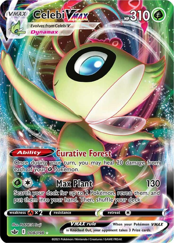Celebi VMAX 008/198 (SWSH06: Chilling Reign) - Holofoil