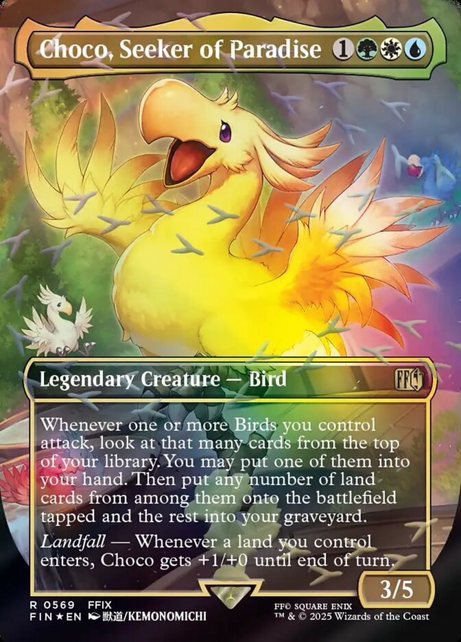 Choco, Seeker of Paradise 569/309 (FINAL FANTASY) - Borderless Chocobo Track Foil