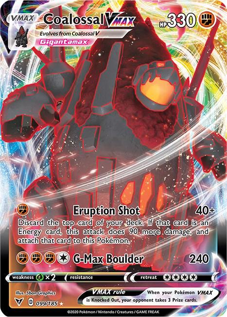 Coalossal VMAX 099/185 (SWSH04: Vivid Voltage) - Holofoil