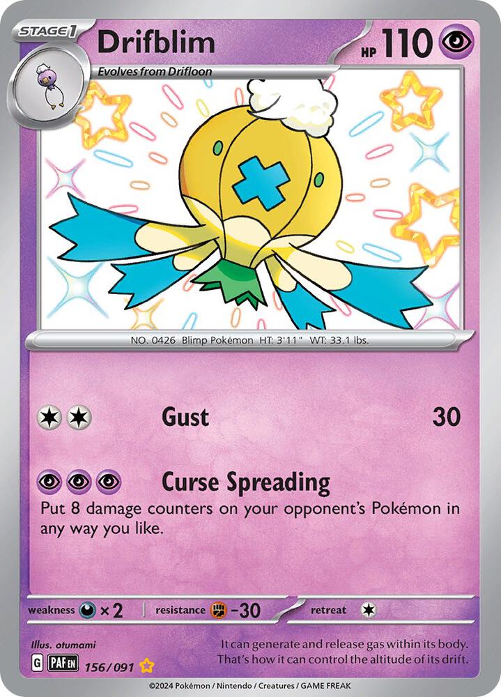 Drifblim 156/091 (SV: Paldean Fates) - Holofoil