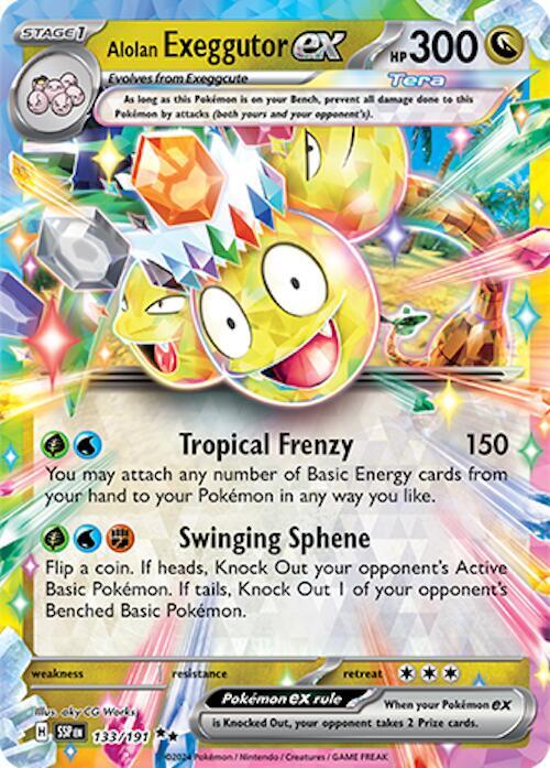 Alolan Exeggutor ex 133/191 (SV08: Surging Sparks) - Holofoil