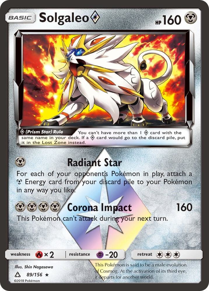 Solgaleo Prism Star 89/156 (SM - Ultra Prism) - Holofoil
