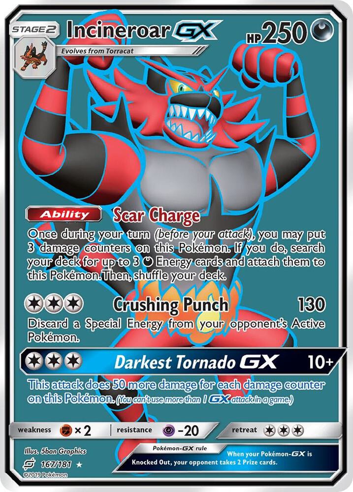 Incineroar GX 167/181 (SM - Team Up) - Holofoil