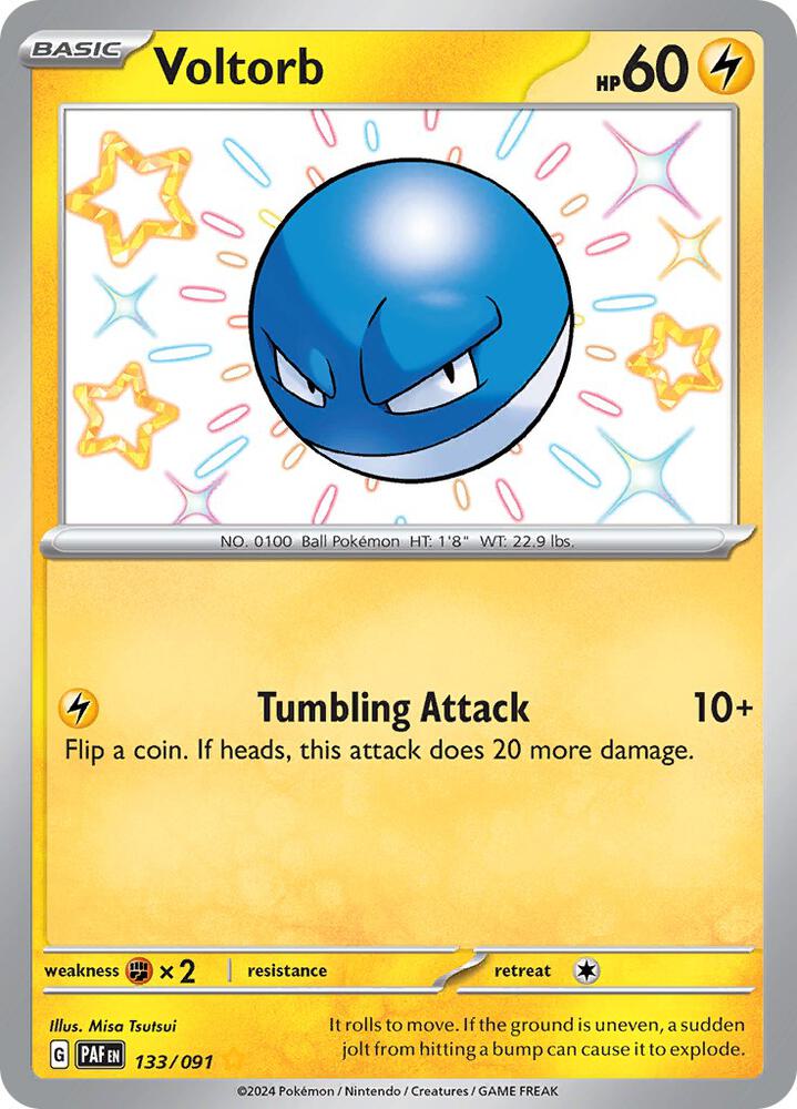 Voltorb 133/091 (SV: Paldean Fates) - Holofoil