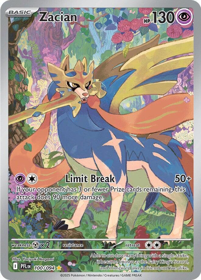 Zacian 100 094 100/094 (ME02: Phantasmal Flames) - Holofoil