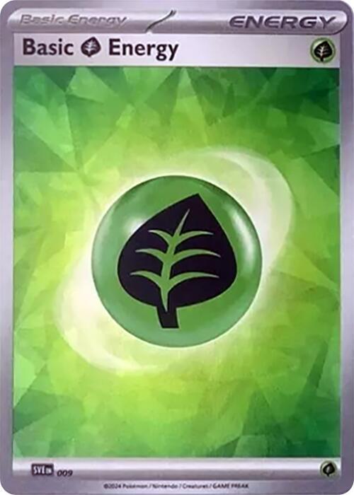 Basic Grass Energy 009 (SVE: Scarlet & Violet Energies) - Cracked Ice Holofoil