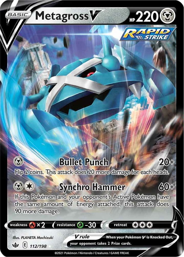 Metagross V 112/198 (SWSH06: Chilling Reign) - Holofoil